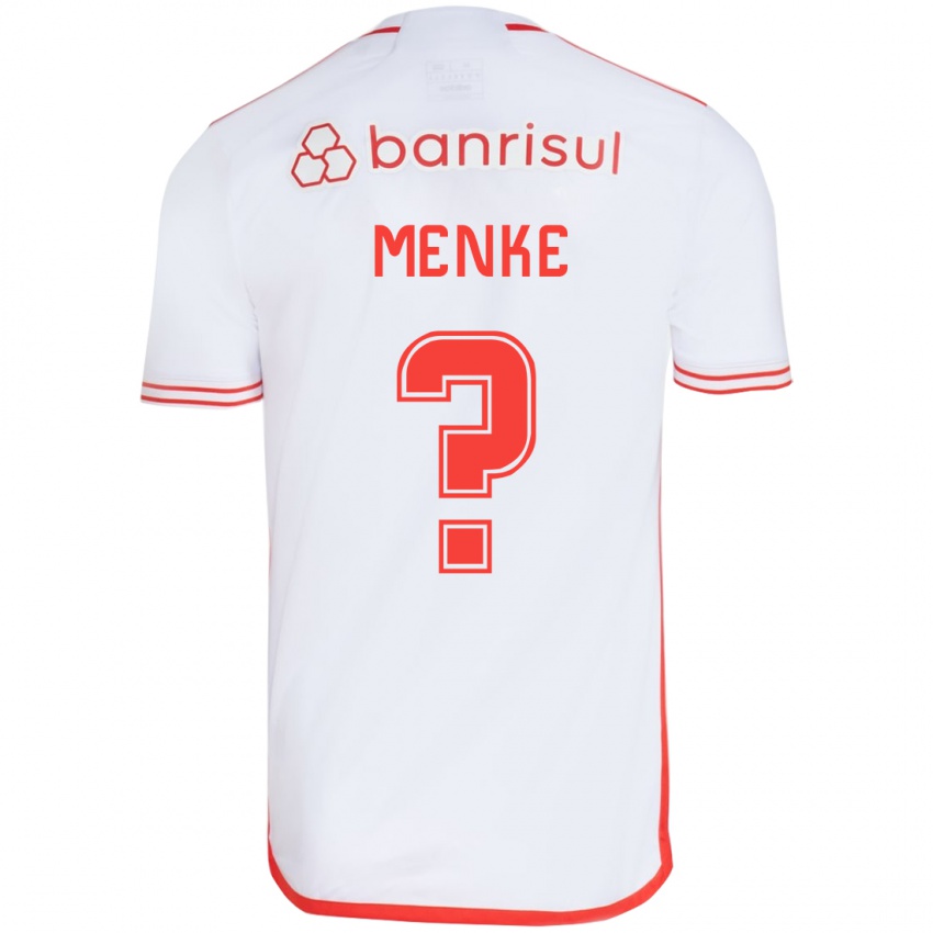 Niño Camiseta Henrique Menke #0 Blanco Rojo 2ª Equipación 2024/25 La Camisa Argentina