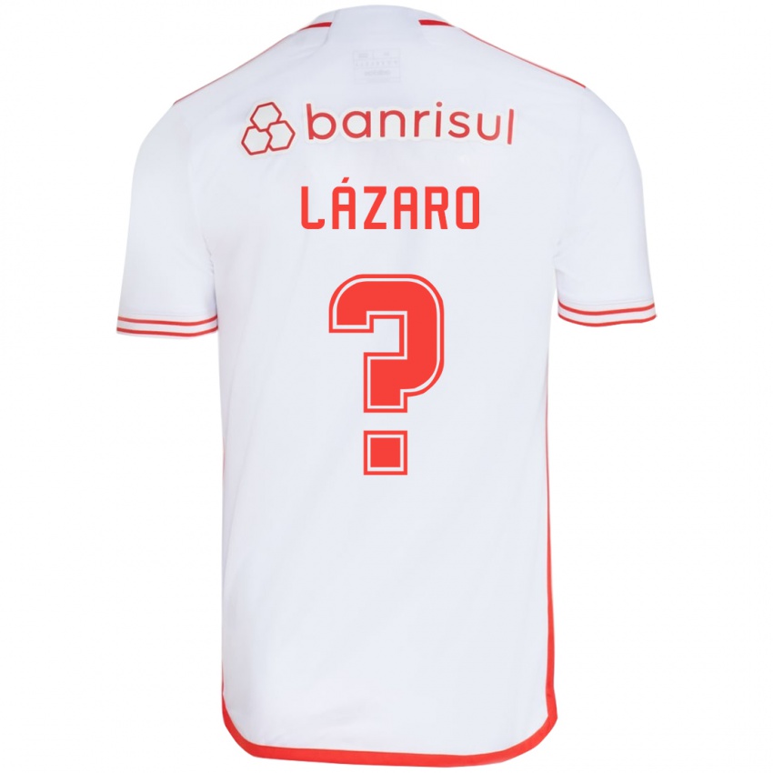 Niño Camiseta Lázaro #0 Blanco Rojo 2ª Equipación 2024/25 La Camisa Argentina