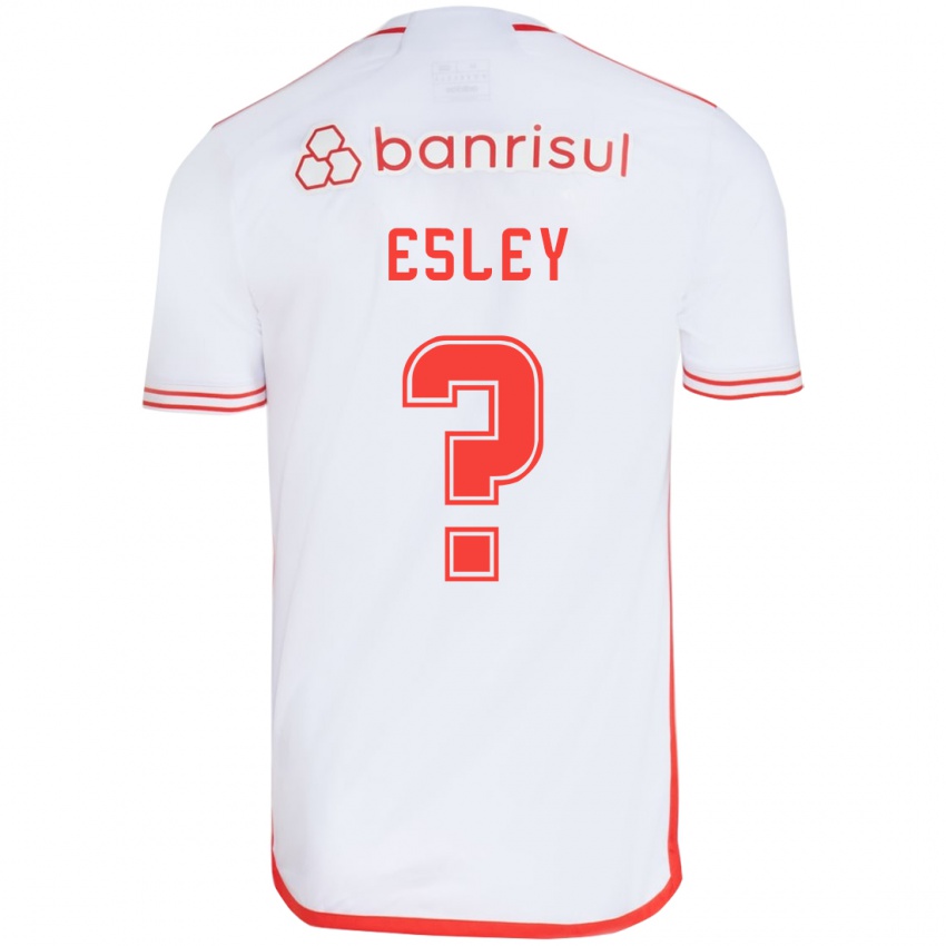 Niño Camiseta Esley #0 Blanco Rojo 2ª Equipación 2024/25 La Camisa Argentina