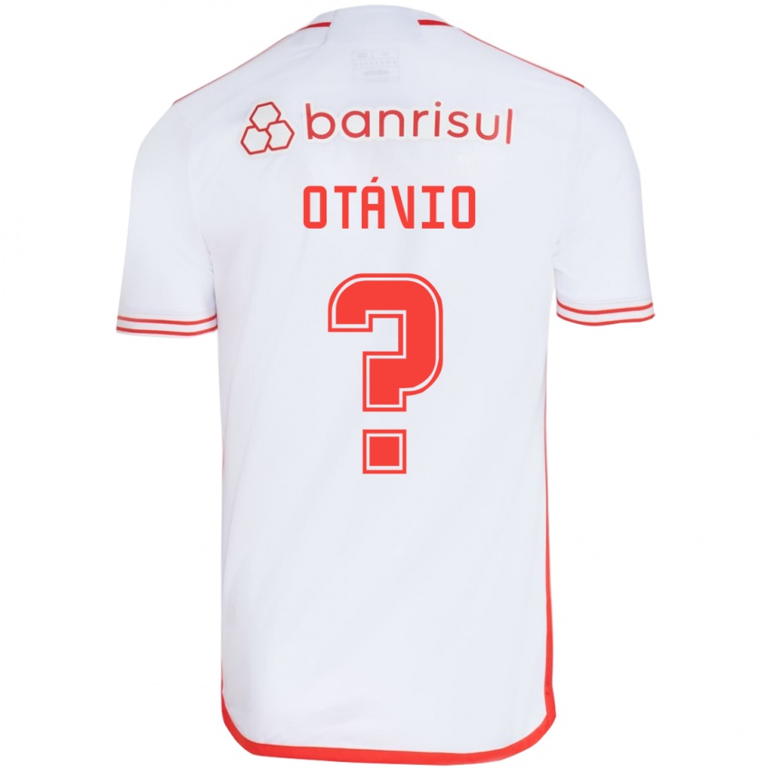 Niño Camiseta Luis Otávio #0 Blanco Rojo 2ª Equipación 2024/25 La Camisa Argentina