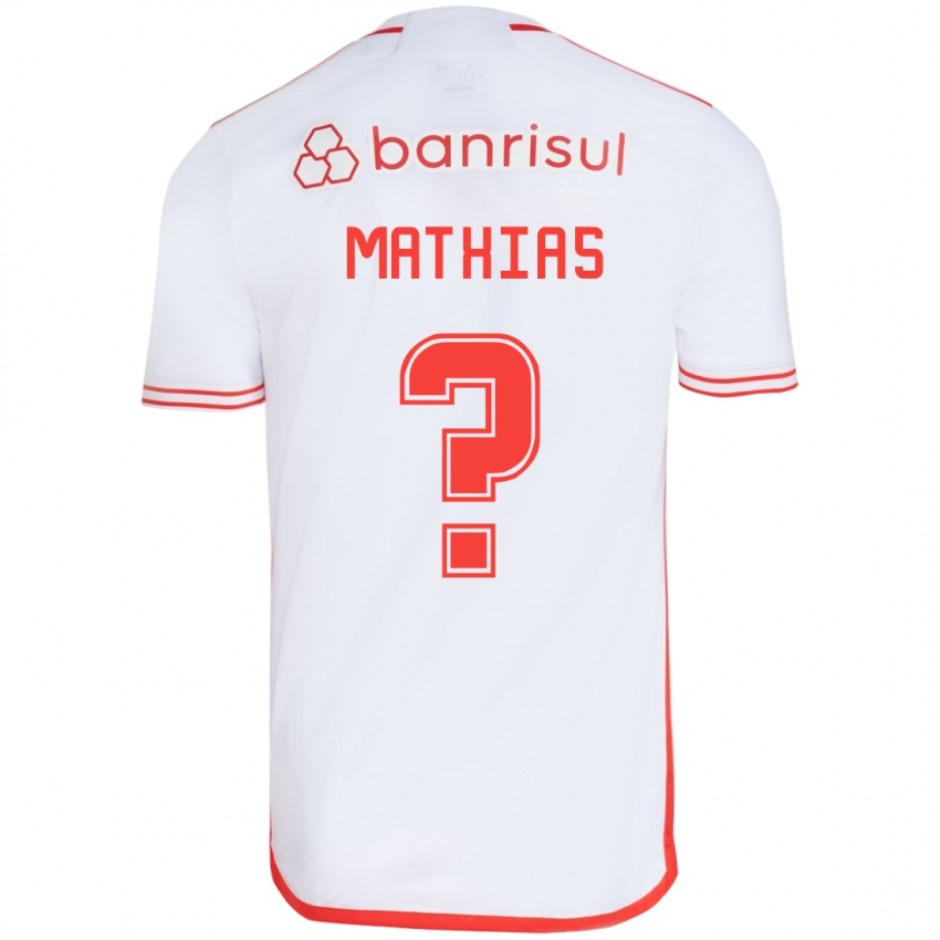 Niño Camiseta Ricardo Mathias #0 Blanco Rojo 2ª Equipación 2024/25 La Camisa Argentina