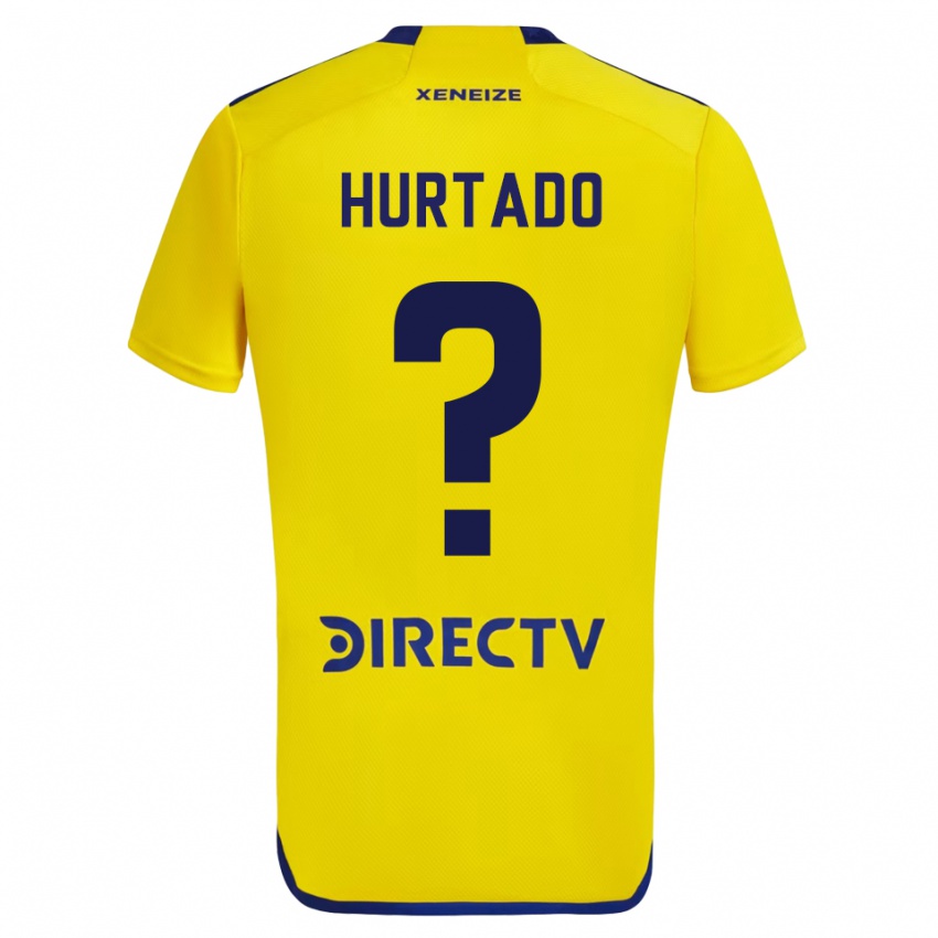 Niño Camiseta Jan Hurtado #0 Amarillo Azul 2ª Equipación 2024/25 La Camisa Argentina