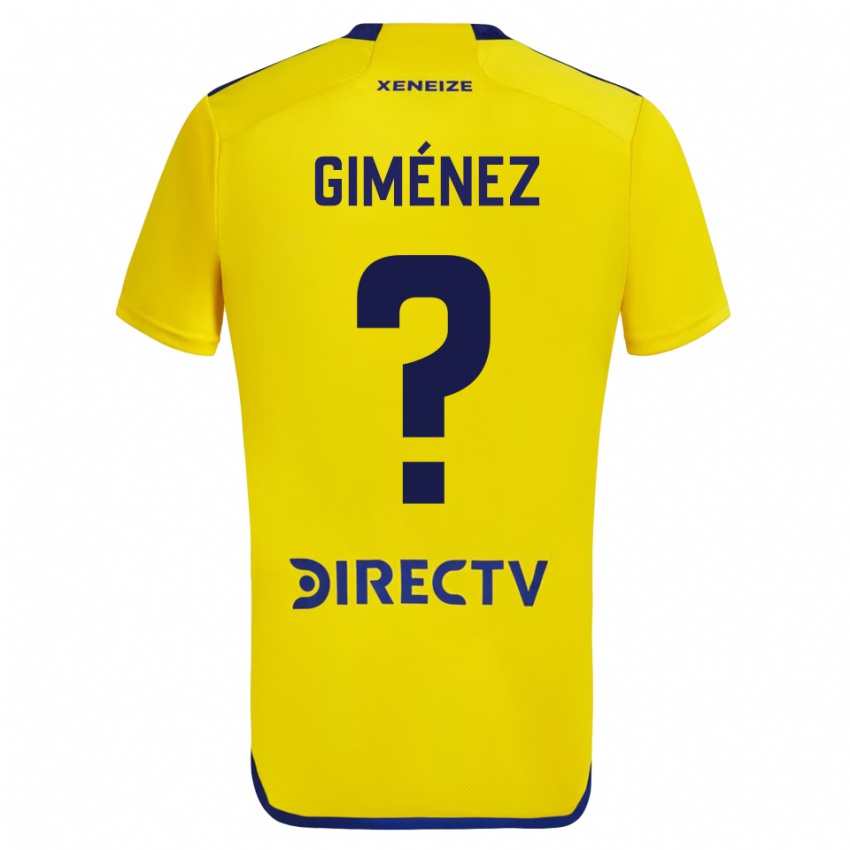 Niño Camiseta Milton Giménez #0 Amarillo Azul 2ª Equipación 2024/25 La Camisa Argentina