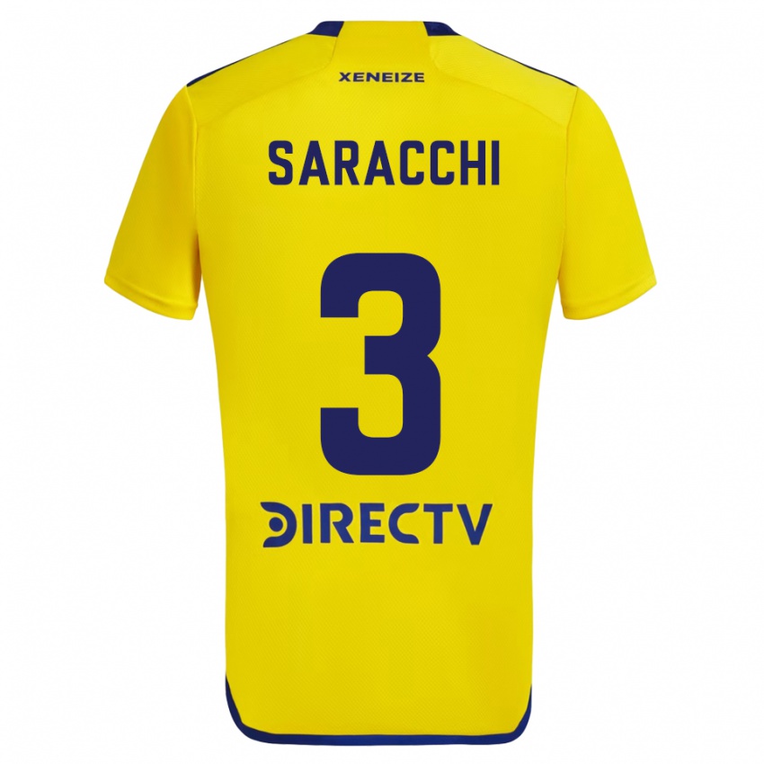 Niño Camiseta Marcelo Saracchi #3 Amarillo Azul 2ª Equipación 2024/25 La Camisa Argentina