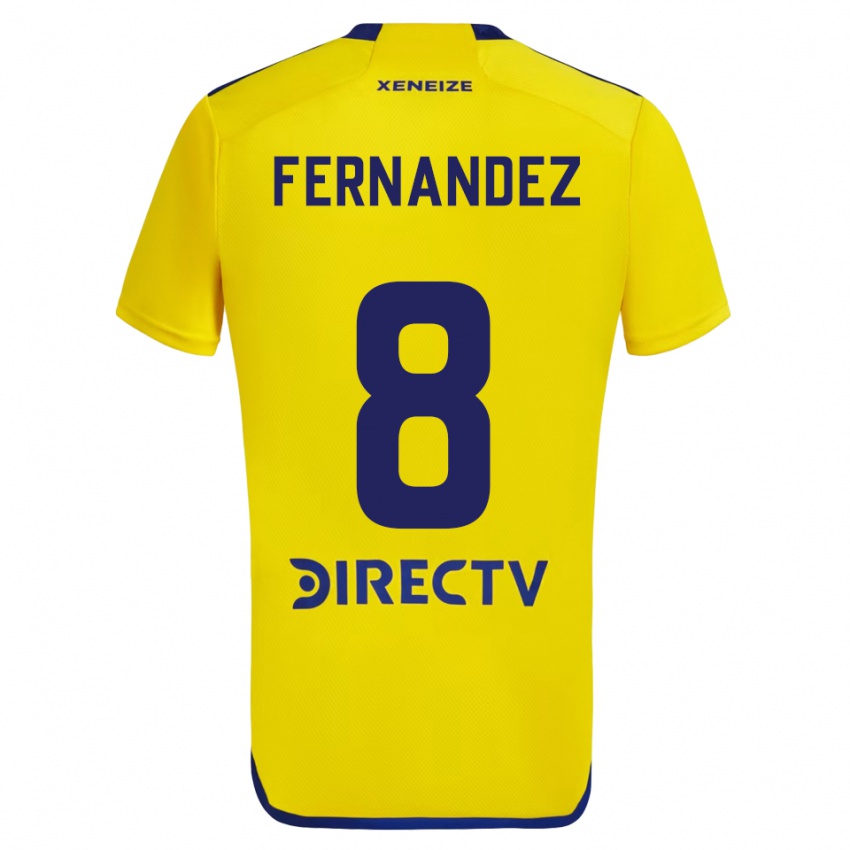 Niño Camiseta Pol Fernández #8 Amarillo Azul 2ª Equipación 2024/25 La Camisa Argentina