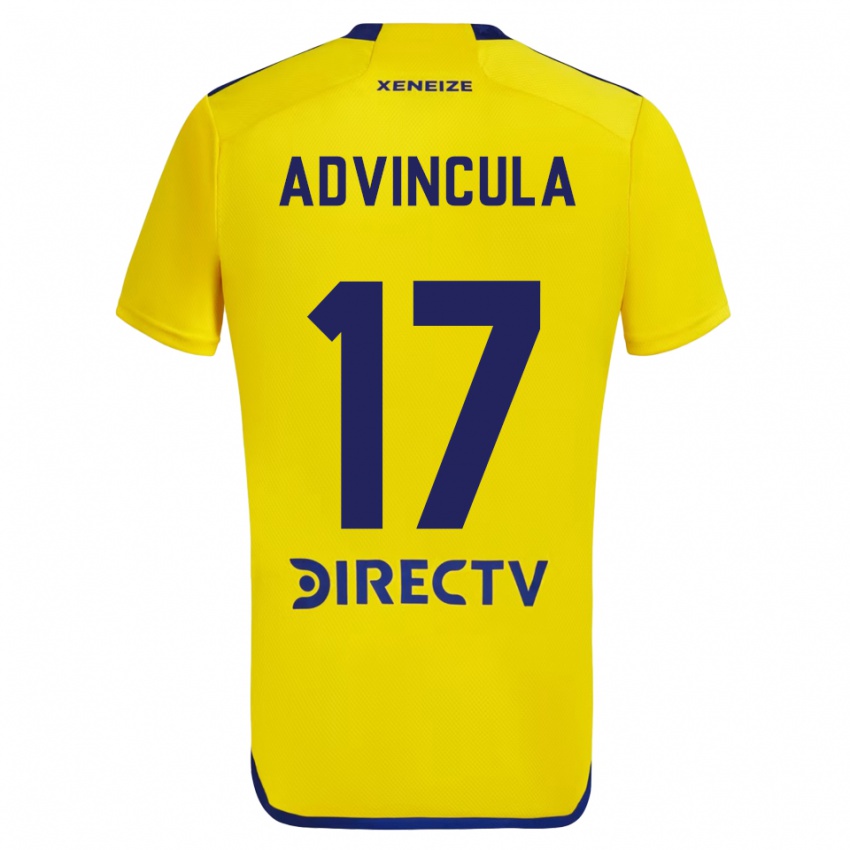 Niño Camiseta Luis Advincula #17 Amarillo Azul 2ª Equipación 2024/25 La Camisa Argentina