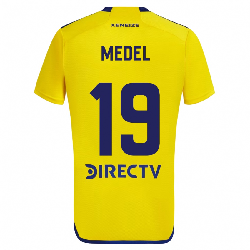 Niño Camiseta Gary Medel #19 Amarillo Azul 2ª Equipación 2024/25 La Camisa Argentina