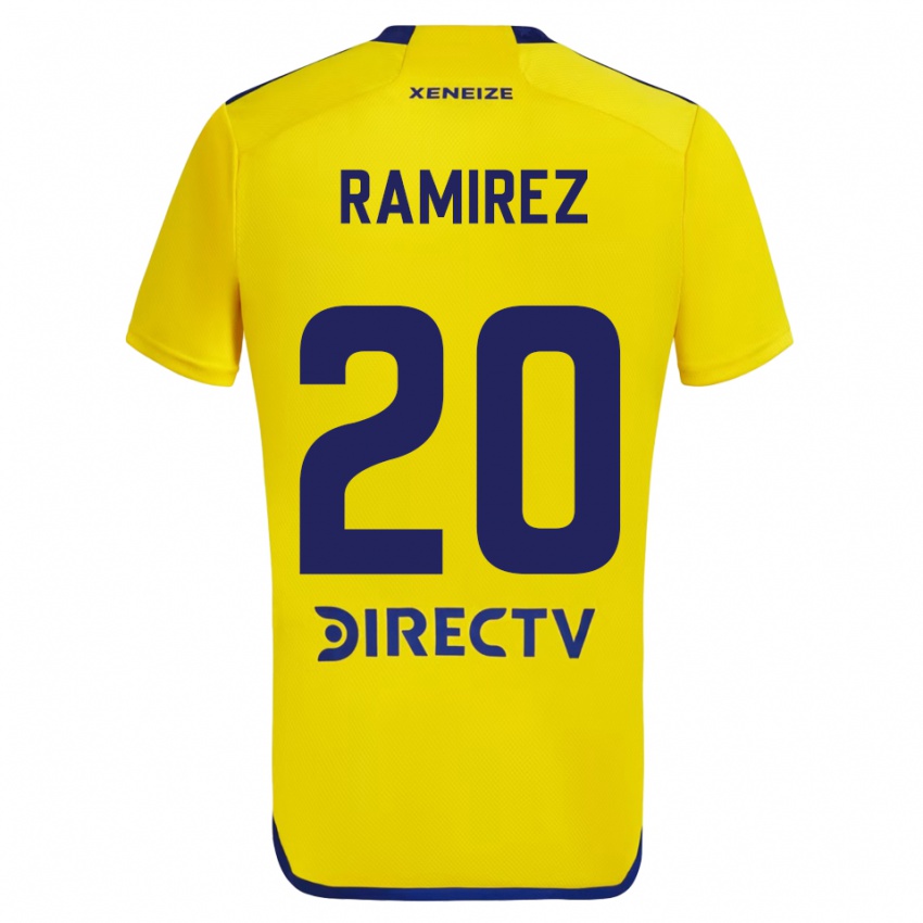 Niño Camiseta Juan Ramirez #20 Amarillo Azul 2ª Equipación 2024/25 La Camisa Argentina