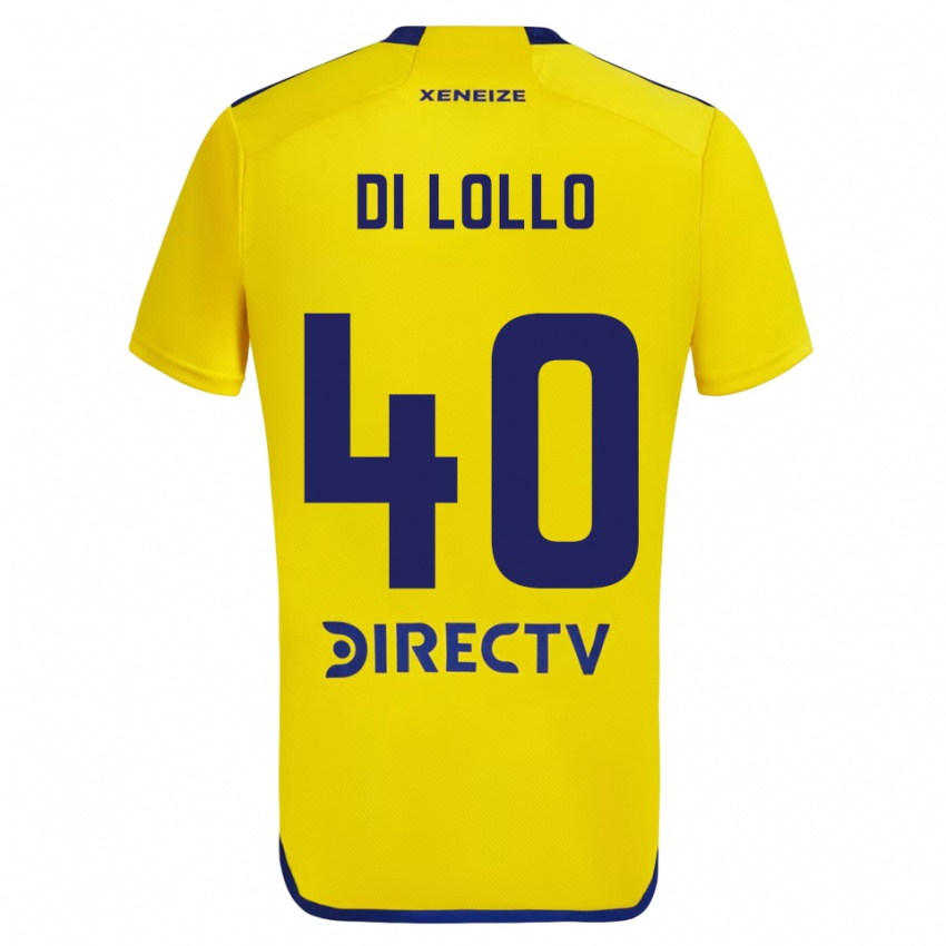 Niño Camiseta Lautaro Di Lollo #40 Amarillo Azul 2ª Equipación 2024/25 La Camisa Argentina