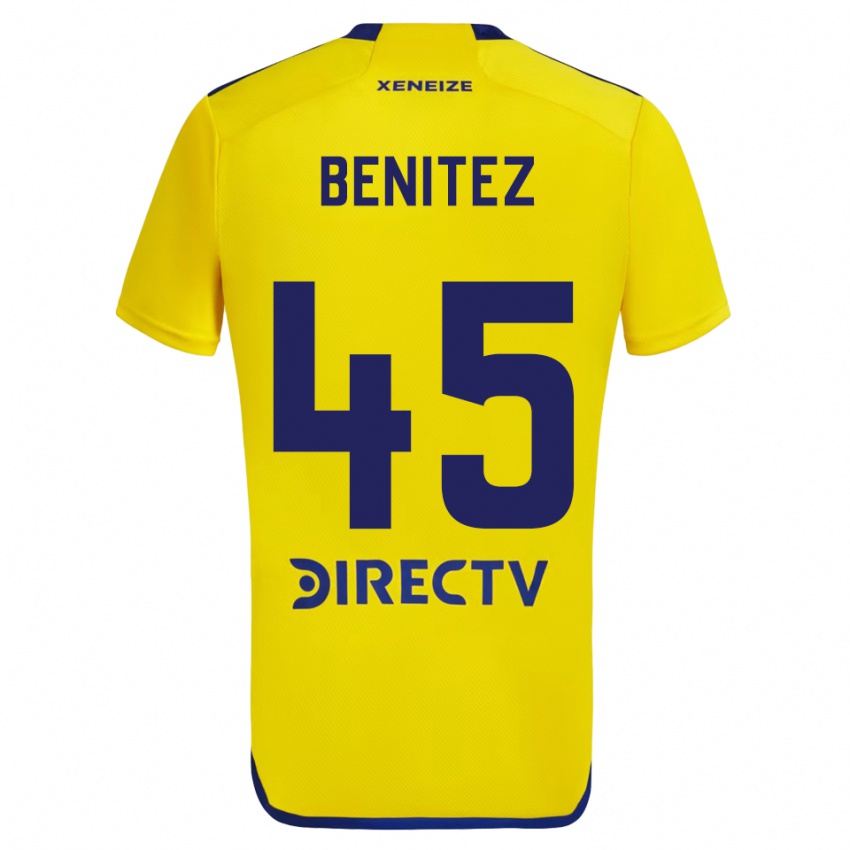 Niño Camiseta Mauricio Benítez #45 Amarillo Azul 2ª Equipación 2024/25 La Camisa Argentina