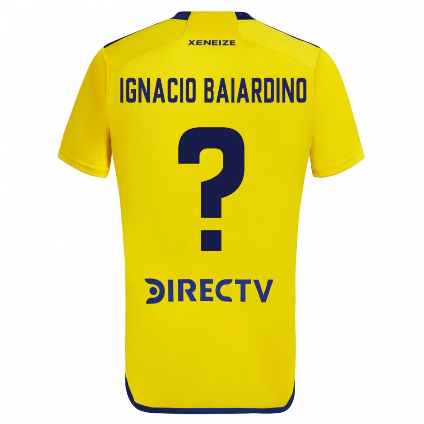 Niño Camiseta Juan Ignacio Baiardino #0 Amarillo Azul 2ª Equipación 2024/25 La Camisa Argentina