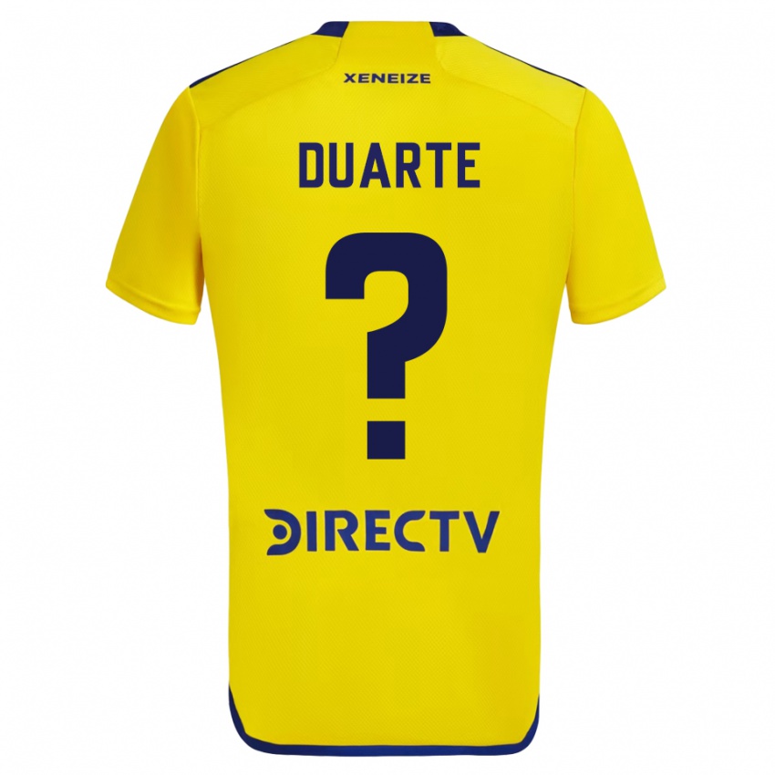 Niño Camiseta Kevin Duarte #0 Amarillo Azul 2ª Equipación 2024/25 La Camisa Argentina