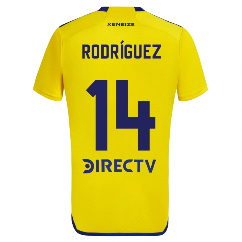 Niño Camiseta Isaías Rodríguez #14 Amarillo Azul 2ª Equipación 2024/25 La Camisa Argentina