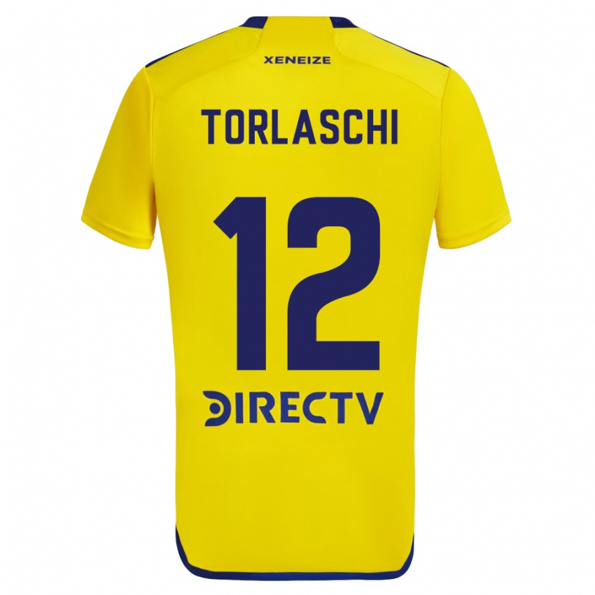 Niño Camiseta Lucas Torlaschi #12 Amarillo Azul 2ª Equipación 2024/25 La Camisa Argentina