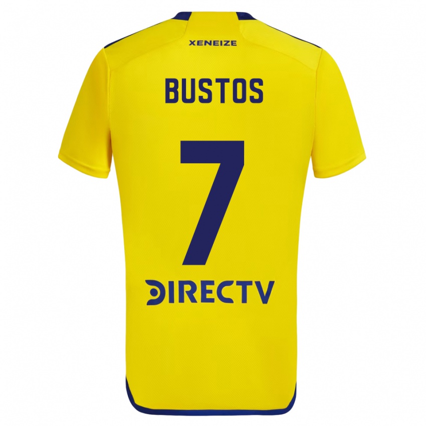 Niño Camiseta Tomás Bustos #7 Amarillo Azul 2ª Equipación 2024/25 La Camisa Argentina