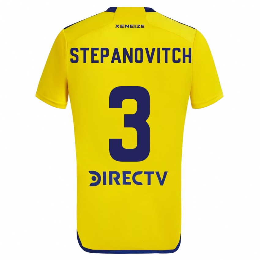 Niño Camiseta Nicolás Stepanovitch #3 Amarillo Azul 2ª Equipación 2024/25 La Camisa Argentina