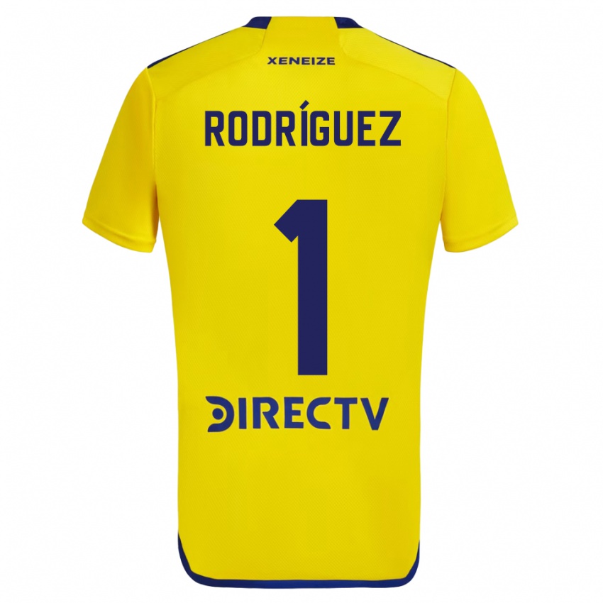 Niño Camiseta Fernando Rodríguez #1 Amarillo Azul 2ª Equipación 2024/25 La Camisa Argentina