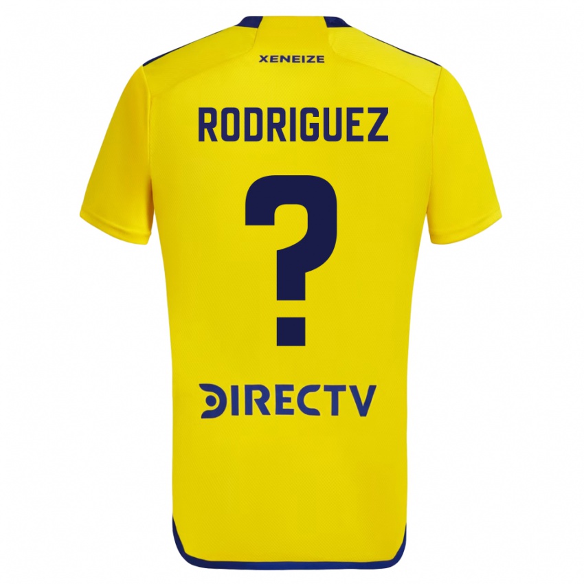 Niño Camiseta Román Rodríguez #0 Amarillo Azul 2ª Equipación 2024/25 La Camisa Argentina