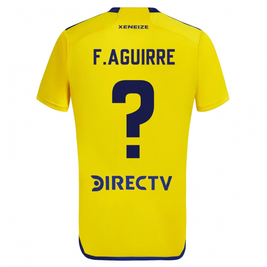 Niño Camiseta Federico Aguirre #0 Amarillo Azul 2ª Equipación 2024/25 La Camisa Argentina