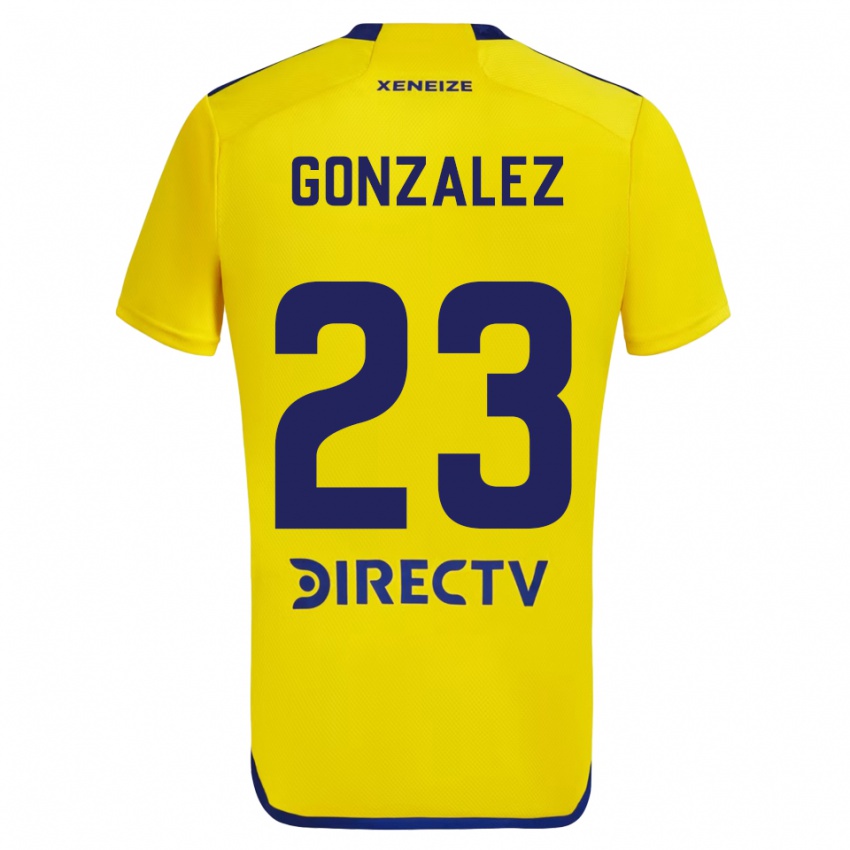 Niño Camiseta Diego Gonzalez #23 Amarillo Azul 2ª Equipación 2024/25 La Camisa Argentina