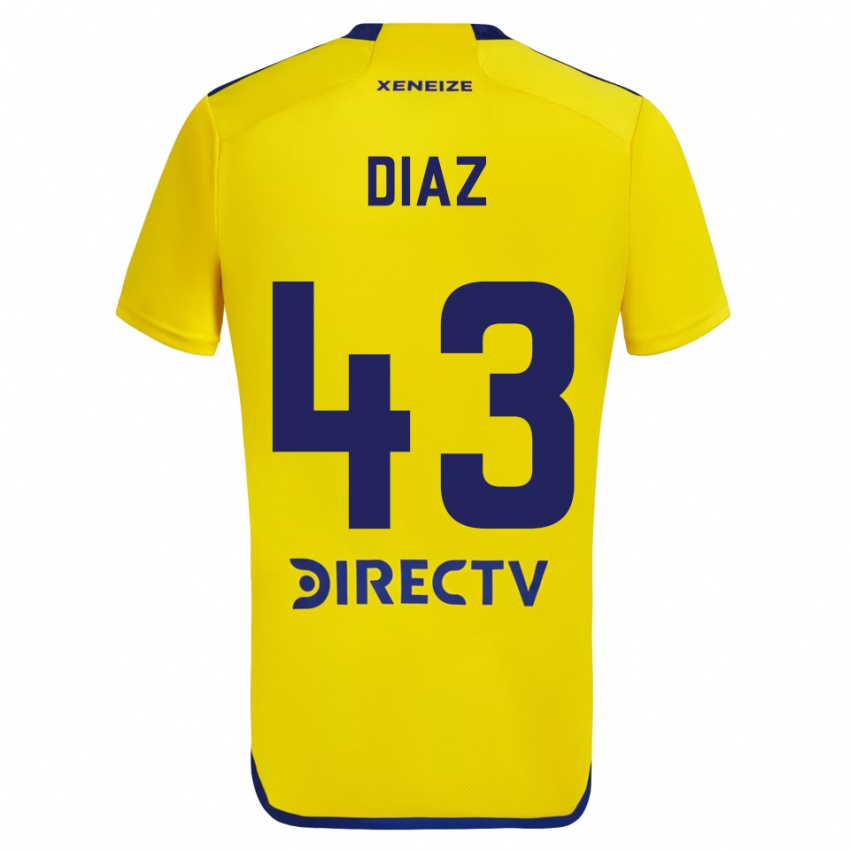 Niño Camiseta Tomas Diaz #43 Amarillo Azul 2ª Equipación 2024/25 La Camisa Argentina