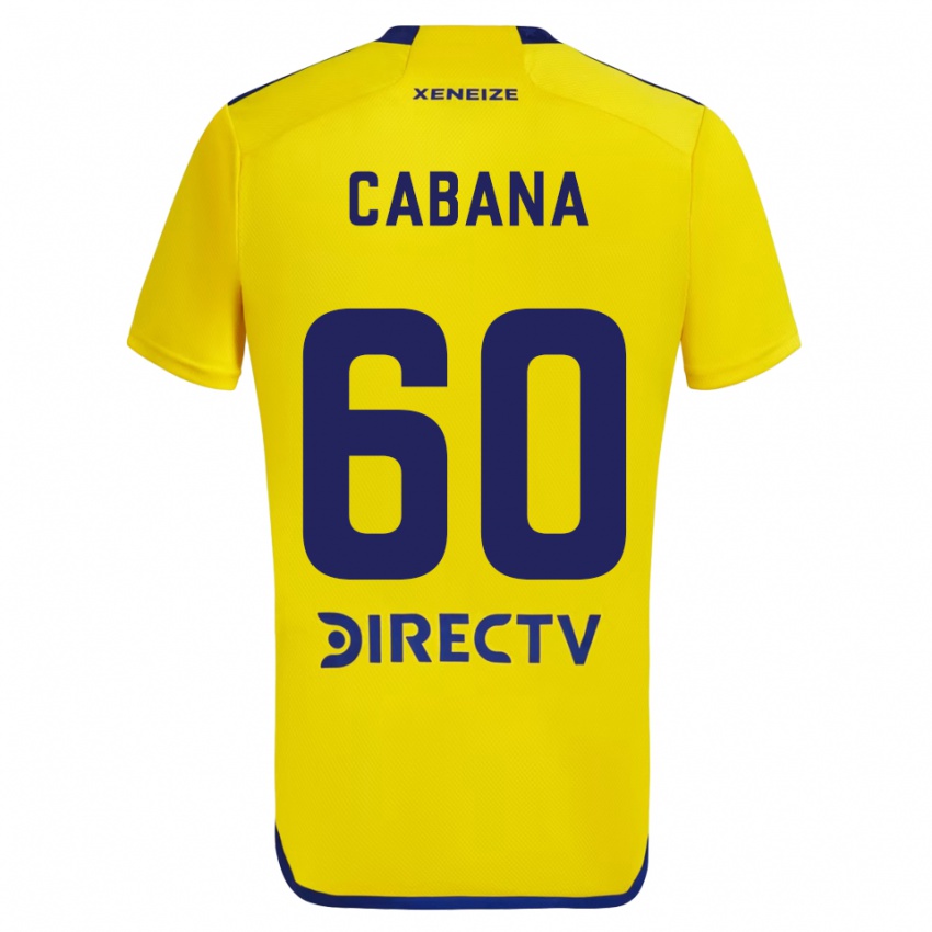 Niño Camiseta Juan Pablo Cabana #60 Amarillo Azul 2ª Equipación 2024/25 La Camisa Argentina