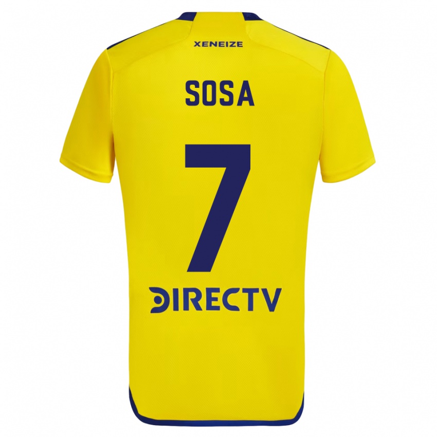 Niño Camiseta Elián Sosa #7 Amarillo Azul 2ª Equipación 2024/25 La Camisa Argentina