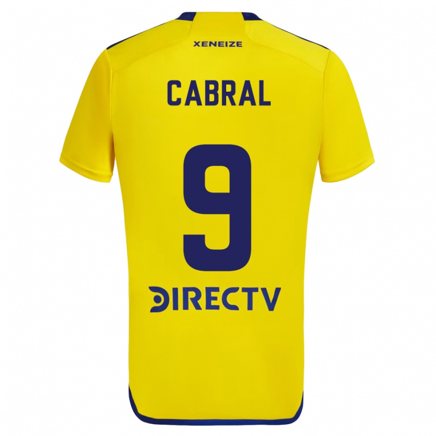 Niño Camiseta Bruno Cabral #9 Amarillo Azul 2ª Equipación 2024/25 La Camisa Argentina