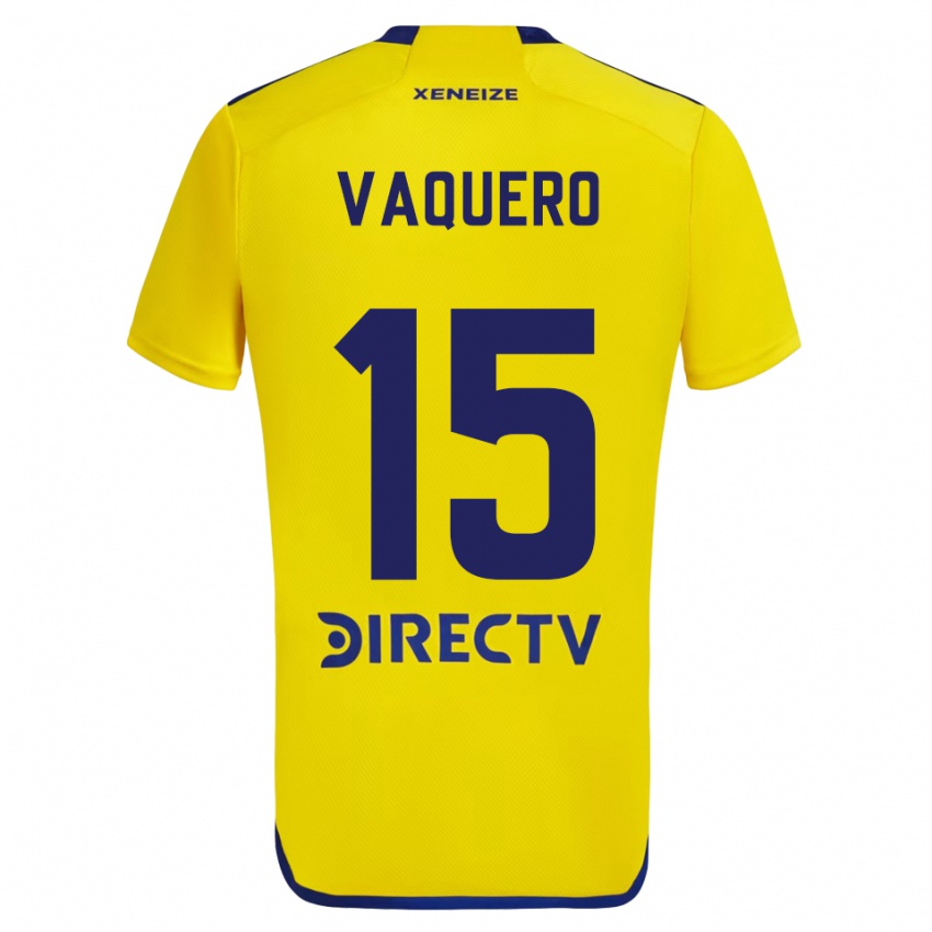 Niño Camiseta Iván Vaquero #15 Amarillo Azul 2ª Equipación 2024/25 La Camisa Argentina