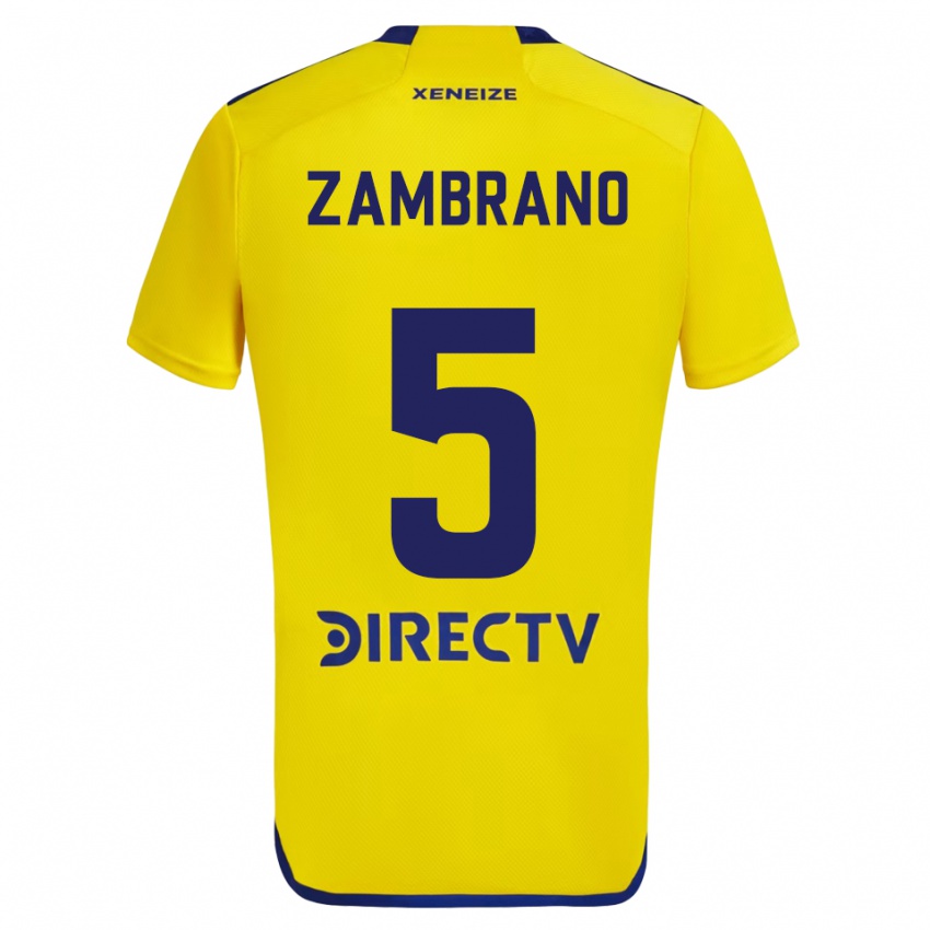 Niño Camiseta Carlos Zambrano #5 Amarillo Azul 2ª Equipación 2024/25 La Camisa Argentina