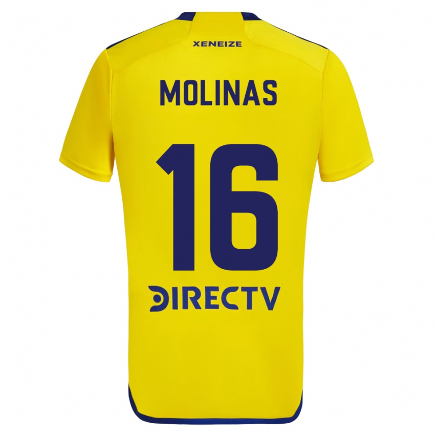 Niño Camiseta Aaron Molinas #16 Amarillo Azul 2ª Equipación 2024/25 La Camisa Argentina