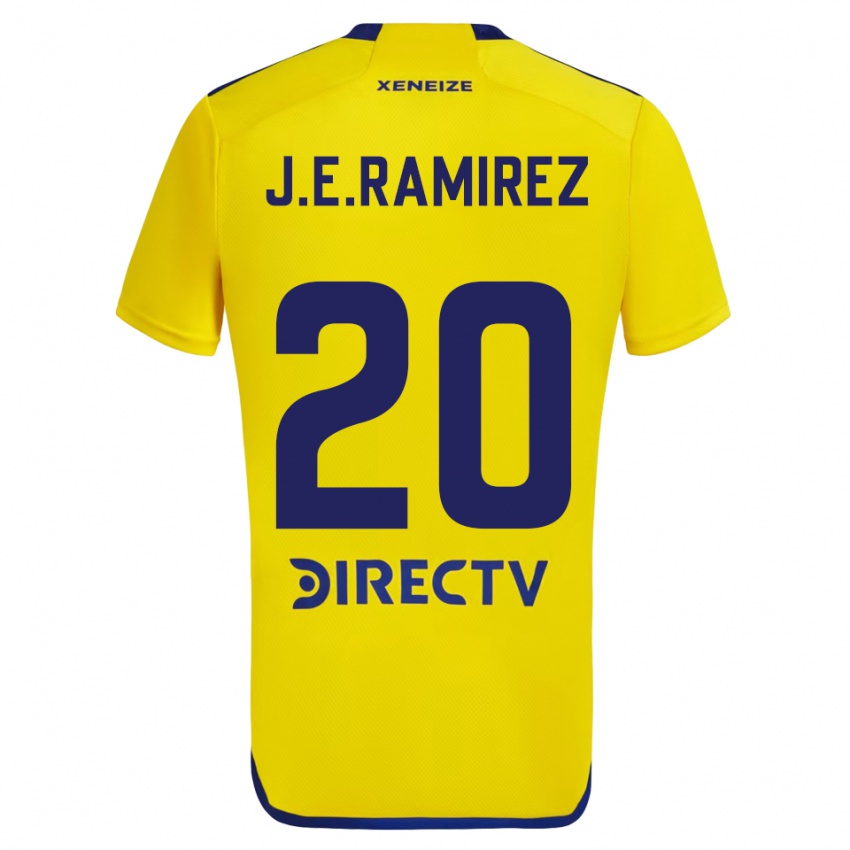 Niño Camiseta Juan Edgardo Ramirez #20 Amarillo Azul 2ª Equipación 2024/25 La Camisa Argentina