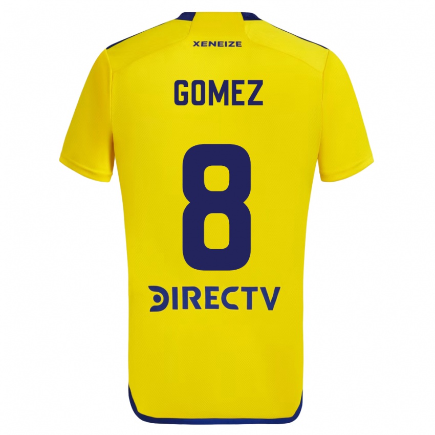 Niño Camiseta Camila Gomez Ares #8 Amarillo Azul 2ª Equipación 2024/25 La Camisa Argentina