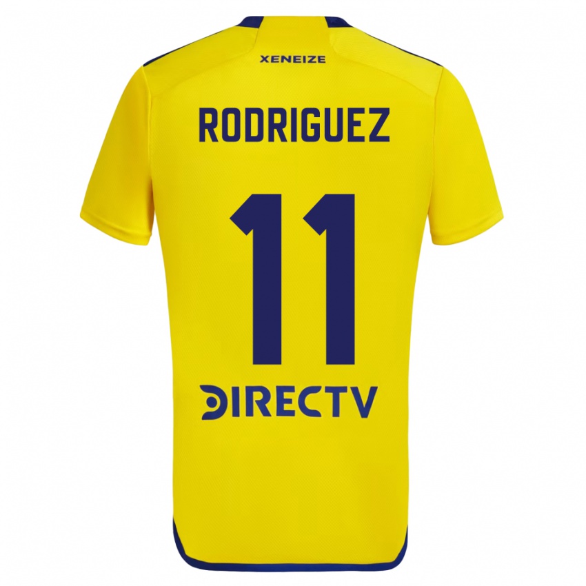 Niño Camiseta Yamila Rodriguez #11 Amarillo Azul 2ª Equipación 2024/25 La Camisa Argentina