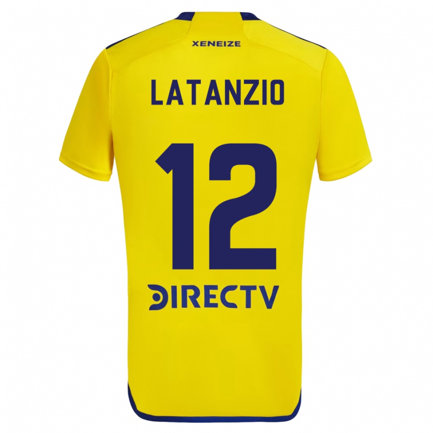 Niño Camiseta Florencia Latanzio #12 Amarillo Azul 2ª Equipación 2024/25 La Camisa Argentina