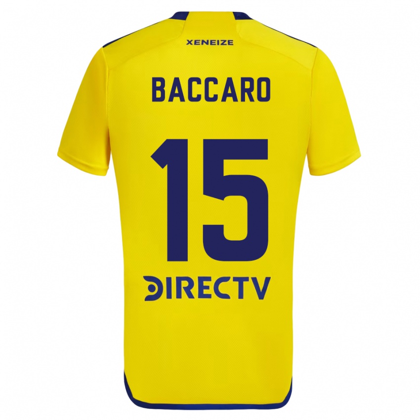 Niño Camiseta Camila Baccaro #15 Amarillo Azul 2ª Equipación 2024/25 La Camisa Argentina