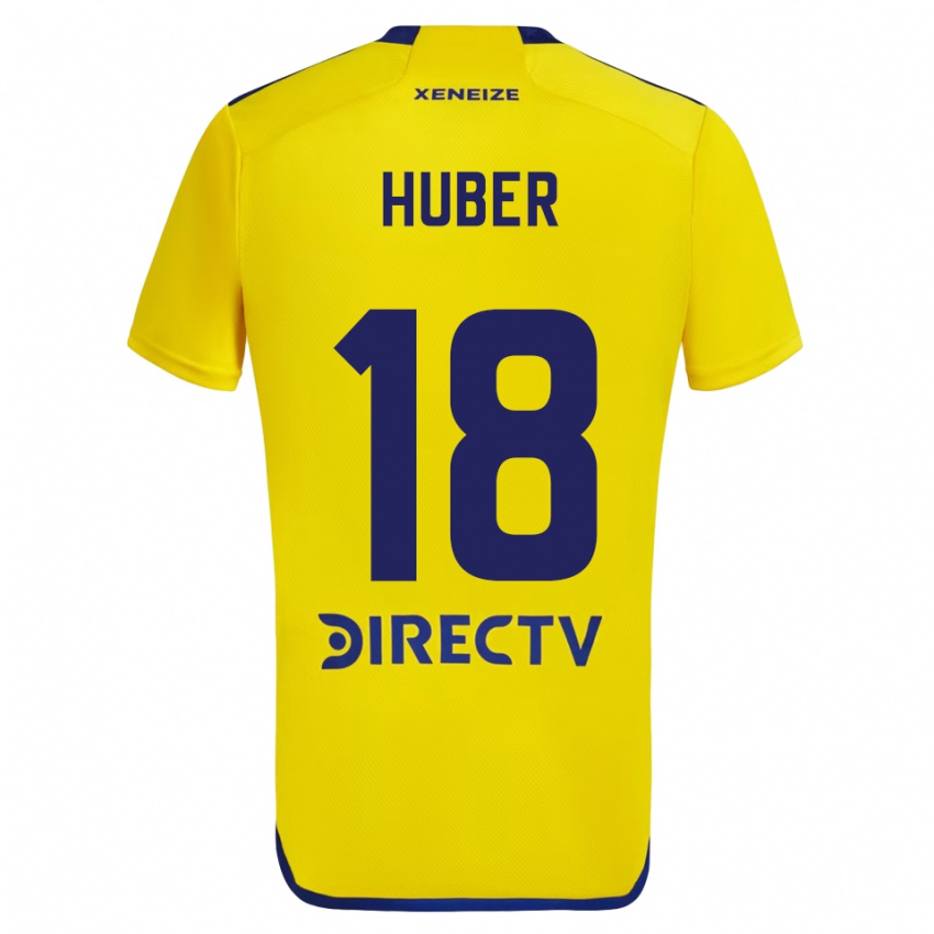 Niño Camiseta Clarisa Huber #18 Amarillo Azul 2ª Equipación 2024/25 La Camisa Argentina