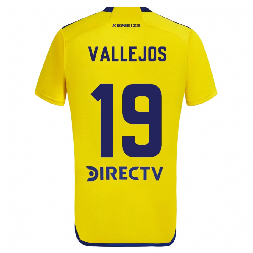 Niño Camiseta Fabiana Vallejos #19 Amarillo Azul 2ª Equipación 2024/25 La Camisa Argentina