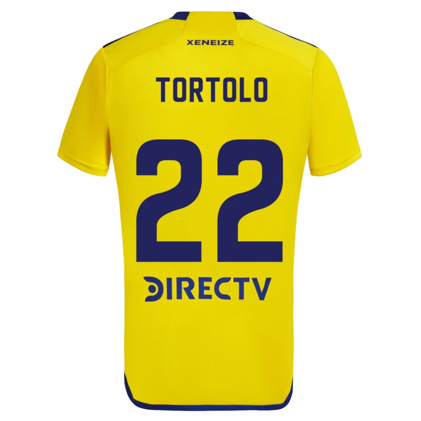 Niño Camiseta Dulce Tortolo #22 Amarillo Azul 2ª Equipación 2024/25 La Camisa Argentina