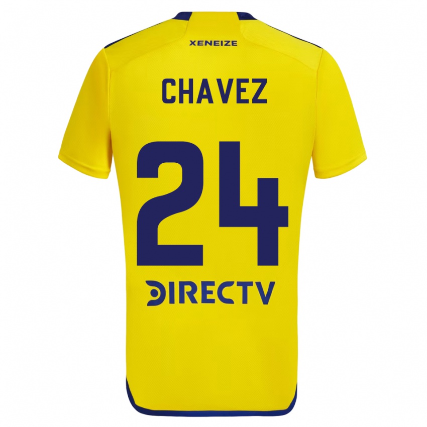 Niño Camiseta Gabriela Chavez #24 Amarillo Azul 2ª Equipación 2024/25 La Camisa Argentina