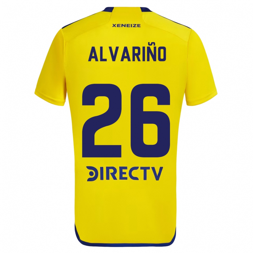 Niño Camiseta Alexis Alvarino #26 Amarillo Azul 2ª Equipación 2024/25 La Camisa Argentina