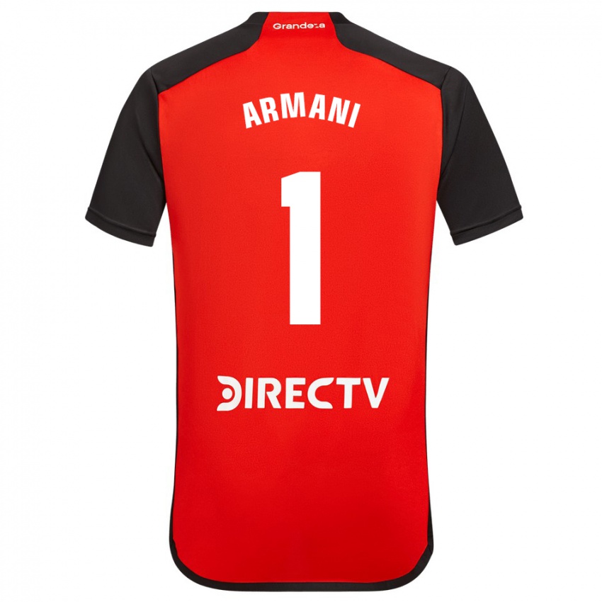 Niño Camiseta Franco Armani #1 Rojo Negro Blanco 2ª Equipación 2024/25 La Camisa Argentina