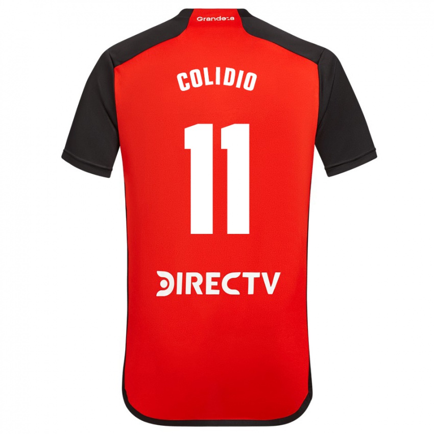 Niño Camiseta Facundo Colidio #11 Rojo Negro Blanco 2ª Equipación 2024/25 La Camisa Argentina