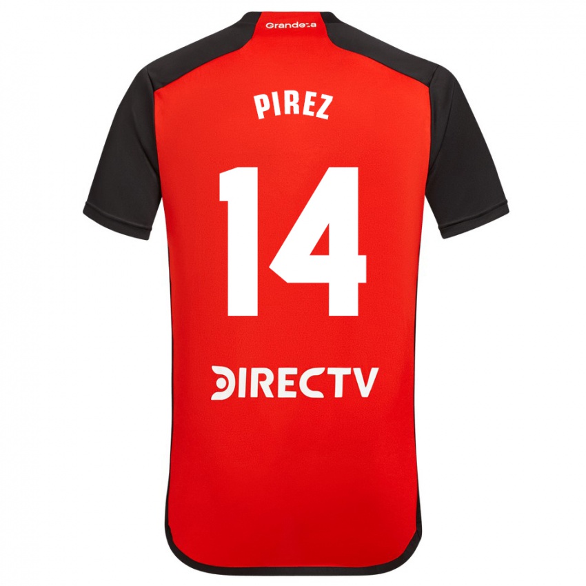 Niño Camiseta Leandro González Pírez #14 Rojo Negro Blanco 2ª Equipación 2024/25 La Camisa Argentina