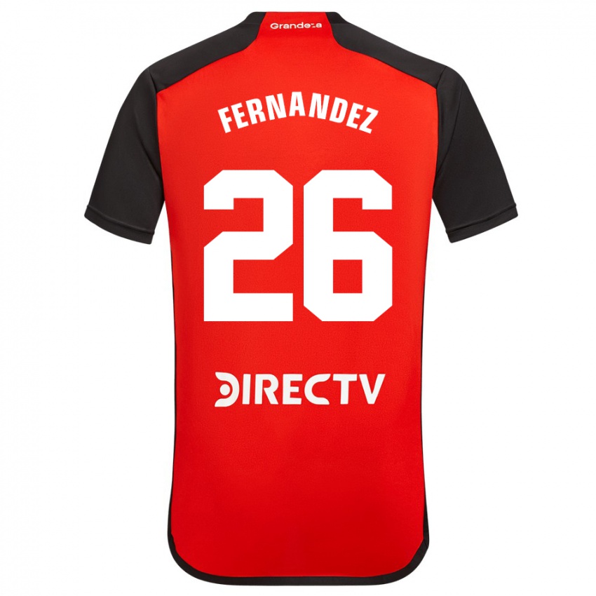 Niño Camiseta Nacho Fernández #26 Rojo Negro Blanco 2ª Equipación 2024/25 La Camisa Argentina