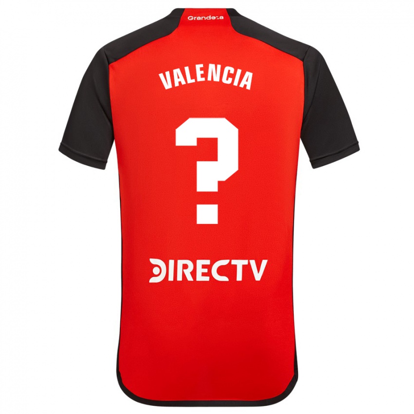 Niño Camiseta Oswaldo Valencia #0 Rojo Negro Blanco 2ª Equipación 2024/25 La Camisa Argentina