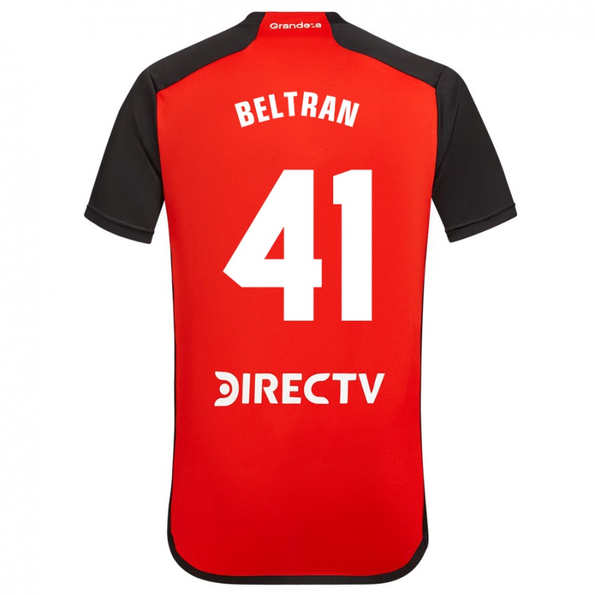 Niño Camiseta Santiago Beltrán #41 Rojo Negro Blanco 2ª Equipación 2024/25 La Camisa Argentina