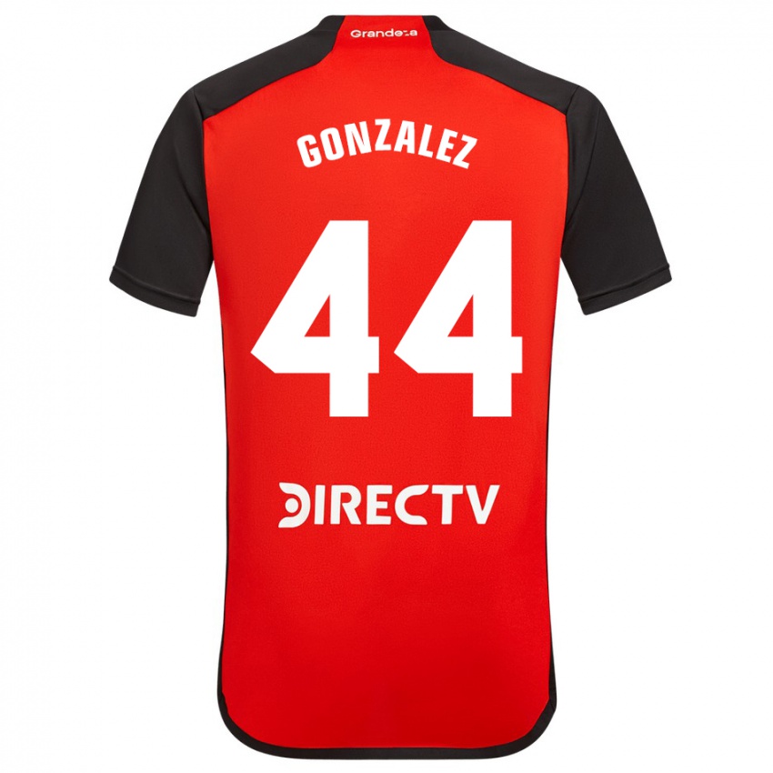 Niño Camiseta Alexis González #44 Rojo Negro Blanco 2ª Equipación 2024/25 La Camisa Argentina