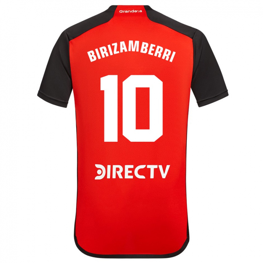 Niño Camiseta María Carolina Birizamberri Rivero #10 Rojo Negro Blanco 2ª Equipación 2024/25 La Camisa Argentina