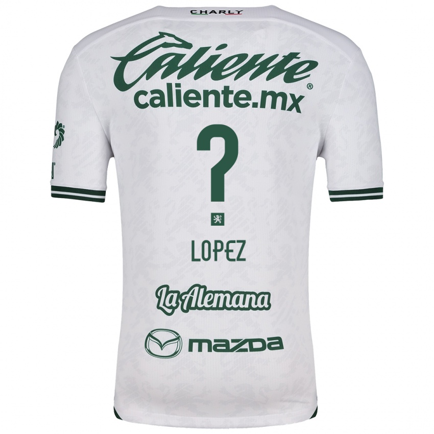 Niño Camiseta Nicolás López #0 Blanco Verde 2ª Equipación 2024/25 La Camisa Argentina